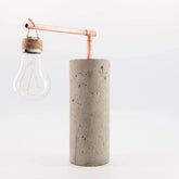 Lampe solaire sans fil en béton recyclé